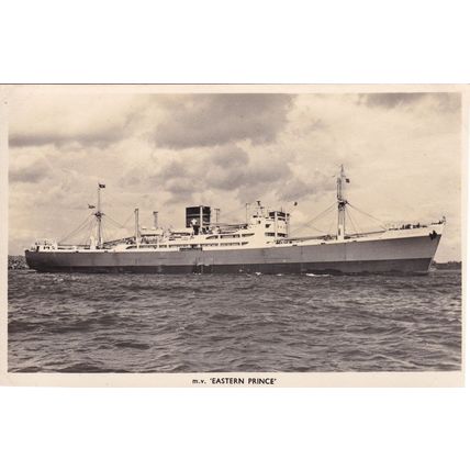 MV Eastern Prince Vickers Armstrong Line Cargo Ship Postcard