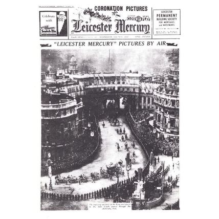 Leicester Mercury 1937 Royal Coronation Newspaper Cover