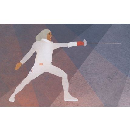 Ibtihaj Muhammad American Olympic Games Fencing Gold Medal Postcard
