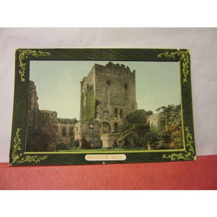 PORTCHESTER CASTLE, HAMPSHIRE. used antique postcard RP =