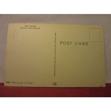 LOST CANYON, WISCONSIN DELLS, WISCONSIN, USA unused postcard HORSE AND CART /
