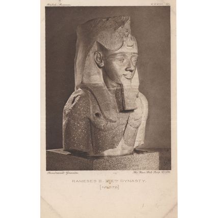 King Rameses II Egyptian Antique Statue Old Postcard