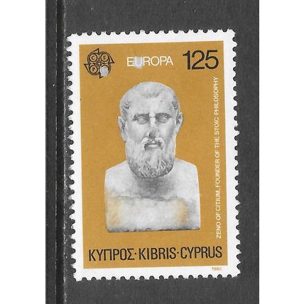 CYPRUS 1980 ZENO OF CITIUM BUST STOIC PHILOSOPHY FOUNDER USED