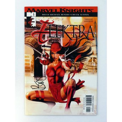 Elektra #1 Marvel Comics One-Shot Signed by Brian Michael Bendis NM+ 2001