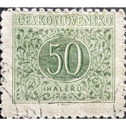 STAMP CZECHOSLOVAKIA SGD861 1954 50h Postage Due Used