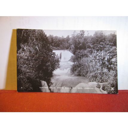 CLIFTON FALLS, WHITE RIVER, ST. ANN, Jamaica unused antique postcard RP =