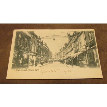1903 fr postcard - High Street scene, King's Lynn - Norfolk