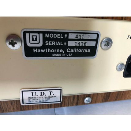 UNITED DETECTOR TECHNOLOGY 431,MODEL 431 X-Y POSITION MONITOR,431 1,SE