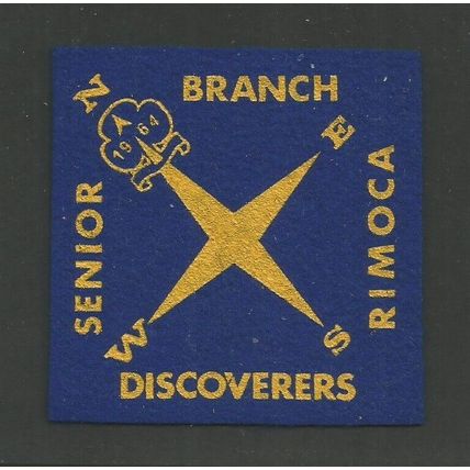 Vintage Woven Cloth Badge Senior Branch Discoverers Rimoca 1964