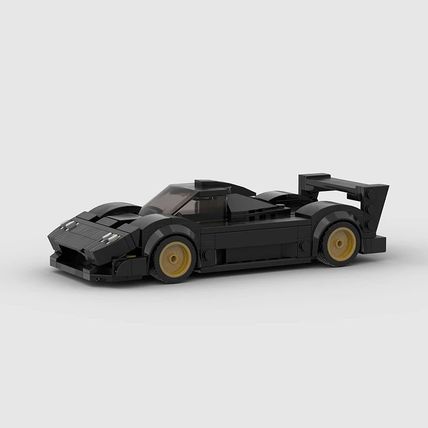 Pagani Zonda R Sports Car Brick Model MOC - 214 pieces, 8 studs wide