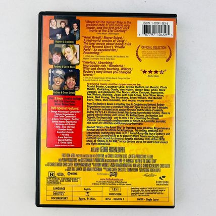 Mayor of the Sunset Strip DVD Ramones Bowie Coldplay Courtney Love No Doubt