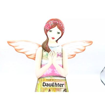 Daughter Porcelain Message Angel Plaque Freestanding or Wall 24 CM Gift Home