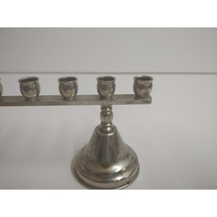 Vintage Unique Design Judaica Chanukah Hanukah Menorah, W 19.5 cm