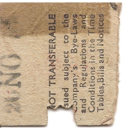 Liverpool Overhead Railway Edmondson Ticket - Nelson to James Street