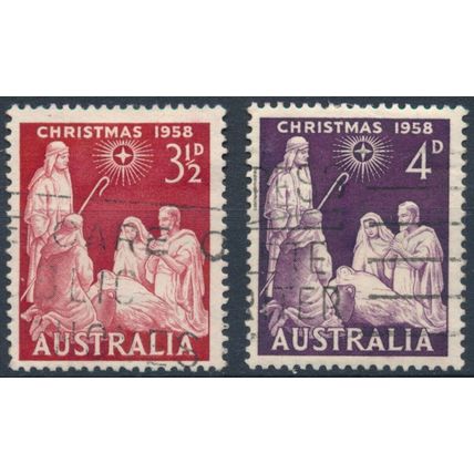 Christmas - Australia 1958 - F H - SG 306/7