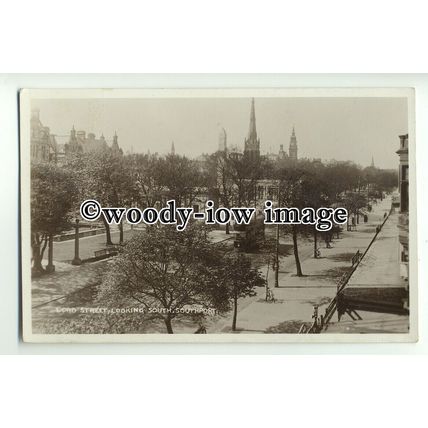 tp8895 - Lancs - Lord Street & Trees, Looking South c1929, Southport - Postcard