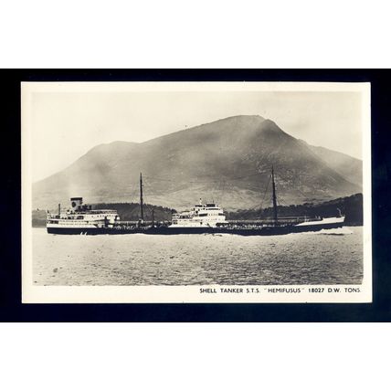 TA0860 - Shell Oil Tanker - Hemifusus - postcard
