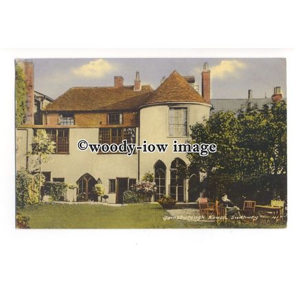 tq1459 - Suffolk - Gainsborough's House & Gardens, in Sudbury - postcard