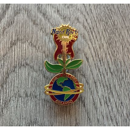 Hard Rock Cafe ORLANDO 2001 EARTH DAY Globe Guitar LE500 PIN - HRC MINT