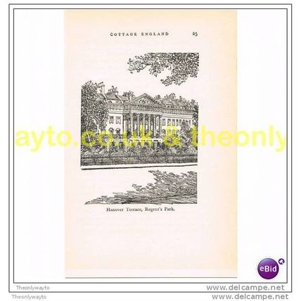 HANOVER TERRACE, REGENTS PARK, LONDON, 1936, Book Illustration
