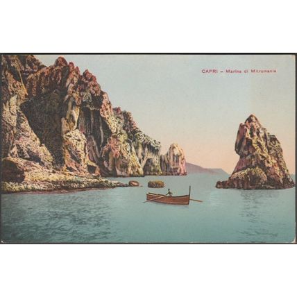 Marina di Mitromania, Capri, 1924 - Domenico Trampetti Cartolina