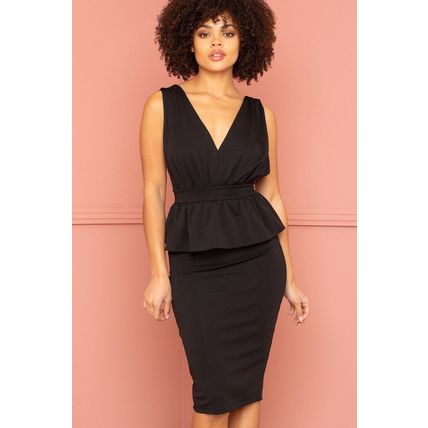 Women's Shimmer Peplum Midi Dress