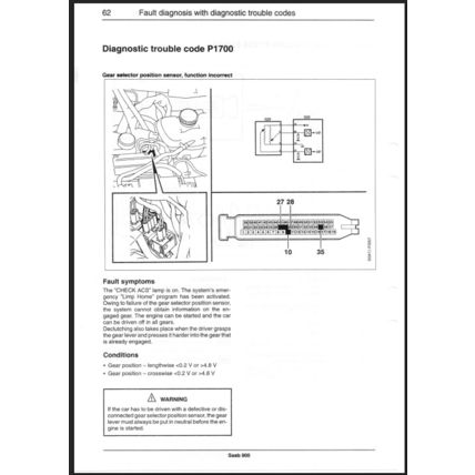 Saab 900 Automatic Clutch Sensonic Workshop Manual 1994 1997 199628721 PDF