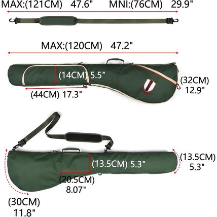 TOURBON Golf Bag Sunday Carry Golf Club Holder Case Driving Range Mini Course Pr