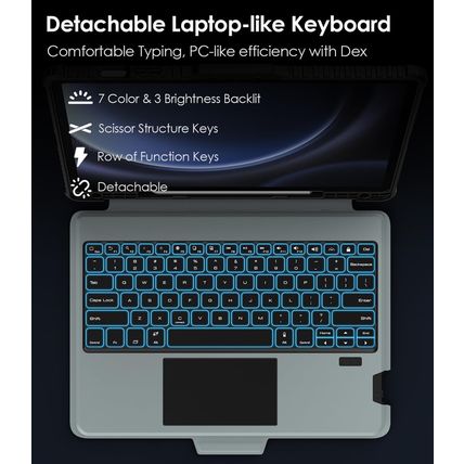 Nillkin for Samsung Galaxy Tab S9 FE plus Case with Detachable Keyboard, Multi-T