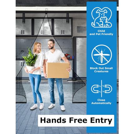 Innhom Magnetic Garage Door Screen for 1 Car Garage, 9X7 FT Double Door Magnetic