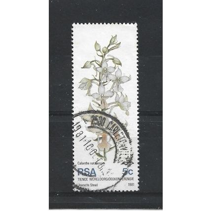 SouthAfrica.SG498 5c Calanthe natalensis.Fine Used.Sep25f