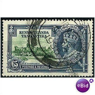KUT 1935 SG125 65c Green & Indigo Fine Used