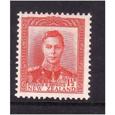 NEW ZEALAND 1941 GEORGE VI 1 1/2d SCARLET SG608 U/M /MINT