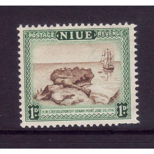 NIUE 1950 1d HMS RESOLUTION SG 114 U/M MINT