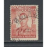 SouthernRhodesia.SG41 1d King George VI (Scarlet).Fine Used.May2015