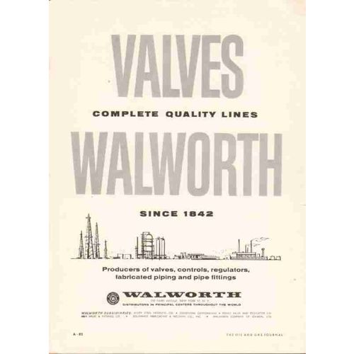 walworth company 1959 quality gas oil valves pipe fittings vintage ad