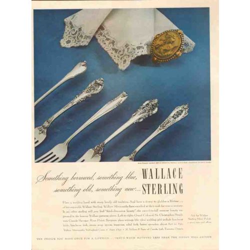 wallace silversmiths 1946 something borrowed blue old vintage ad