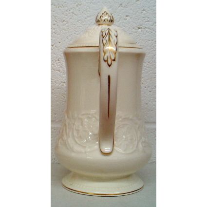 VINTAGE ' WEDGEWOOD PATRICIAN ' RAISED PATTERN GOLD VINE COFFEE POT