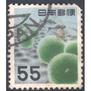 Japan 1956 - 55y - "Marimo" (water plant) & Sockeye Salmon - used