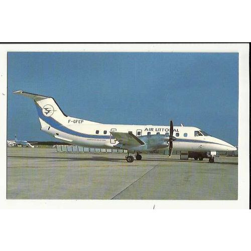 Aviation AIR LITTORAL EMBRAER 120RT Postcard by Buchair (8938)