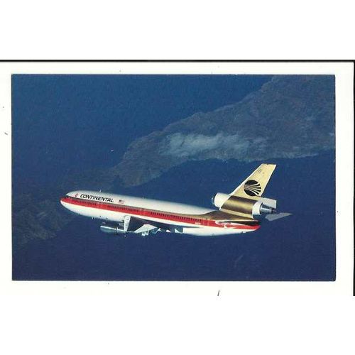 Aviation CONTINENTAL AIRLINES DC10 Postcard