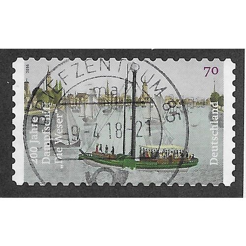 GER 2016 €0.70 (S/A) '200TH ANN OF DIE WESER' FINE USED (EBID62-831)