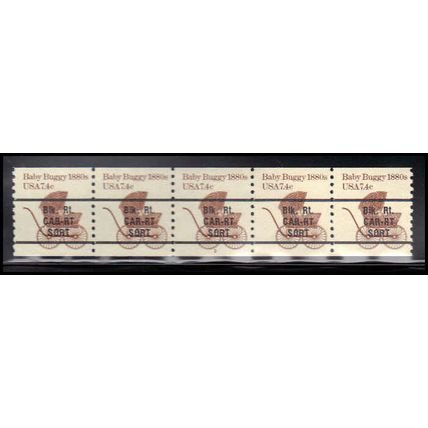 1902a 7.4c Baby Buggy Fine MNH Dry Gum PNC 2/5 X1450