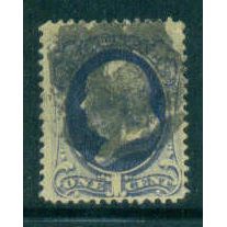 Used 182 1c Benjamin Franklin Barely Clears M00322