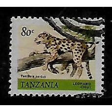 TANZANIA 1980 WILDLIFE 80c LEOPARD SG 312 FINE USED