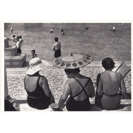 French Paris Beach Parasol Mussolini Sneezing AWARD Photographer Photo Postcard