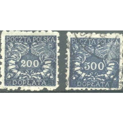 Poland 1923 - 200g + 500g bluish black - Postage Dues - used