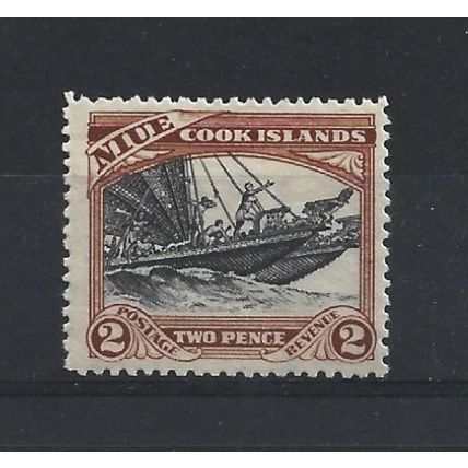 Niue.SG91 2d Double Maori Canoe.Mounted Mint.Oct23
