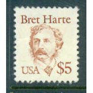 Used 2196 $5 Bret Harte Fine (MNG) NA1600