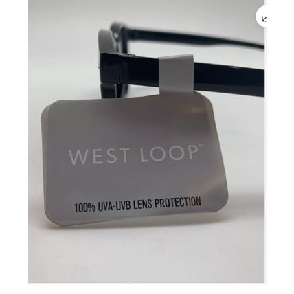 West Loop 23 464 001 VL FWG Black Lens 100% UVA-UVB PANTO Sunglasses
